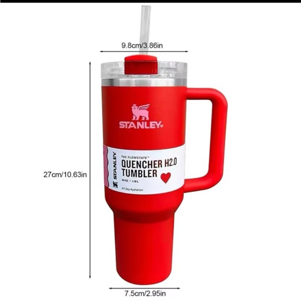 Stanley 40 oz Target Exclusive Quencher H2.0 Valentines Red Limited Edition NIB - Picture 8 of 16